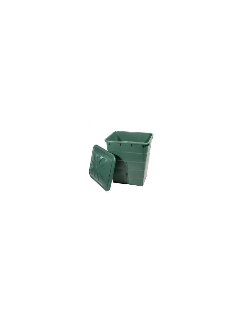 DEPOSITO CUADRADO VERDE 300 L 77X62X83